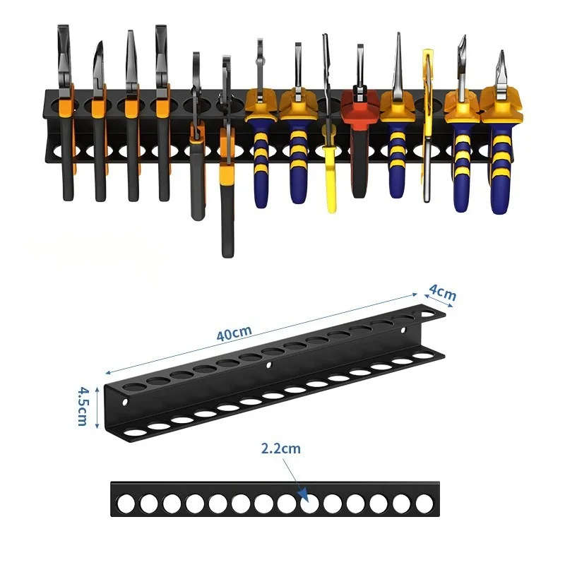

Wall-Mounted Heavy-Duty Screwdriver Storage Box High-Quality Screwdriver Rack Steel Tool Organizer Pliers Storage Holder
