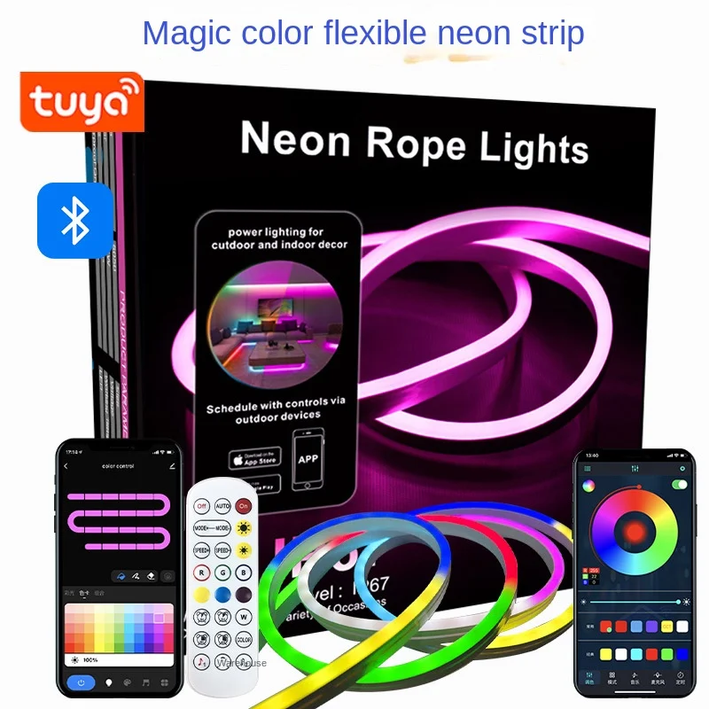 Doodle wifi bluetooth magic neon music light with usb flexible silicone diy shape smart marquee lamp