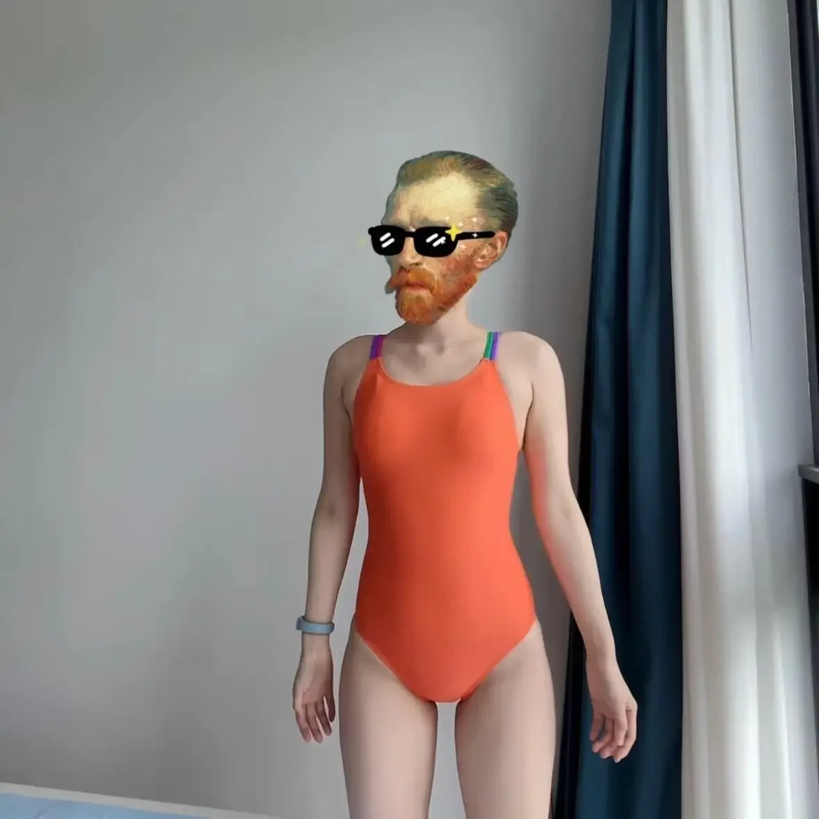 Traje de baño de una pieza para mujer, traje de baño de entrenamiento de competición, secado rápido, Color sólido, nuevo estilo coreano, conjunto de Bikini deportivo, traje de baño femenino