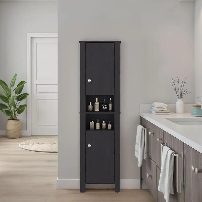 

Modern Freestanding Bathroom Cabinet with Auxiliary Storage Space-Saving Organizer for Efficient Bathroom Storage