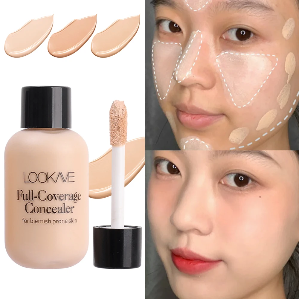 Waterproof Concealer Foundation Cream Matte Moisturizing Lasting Covers Acne Marks Dark Circles Brighten Face Makeup Cosmetics