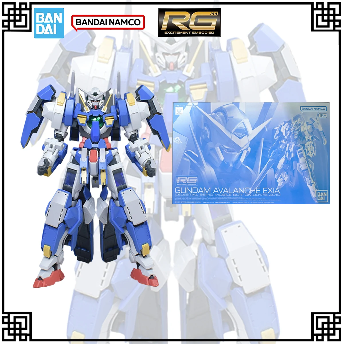 

In Stock Genuine Bandai Original Gundam Model Kit RG 1:144 GUNDAM AVALANCHE EXIA Action Figures Toys For Boys Christmas Gifts