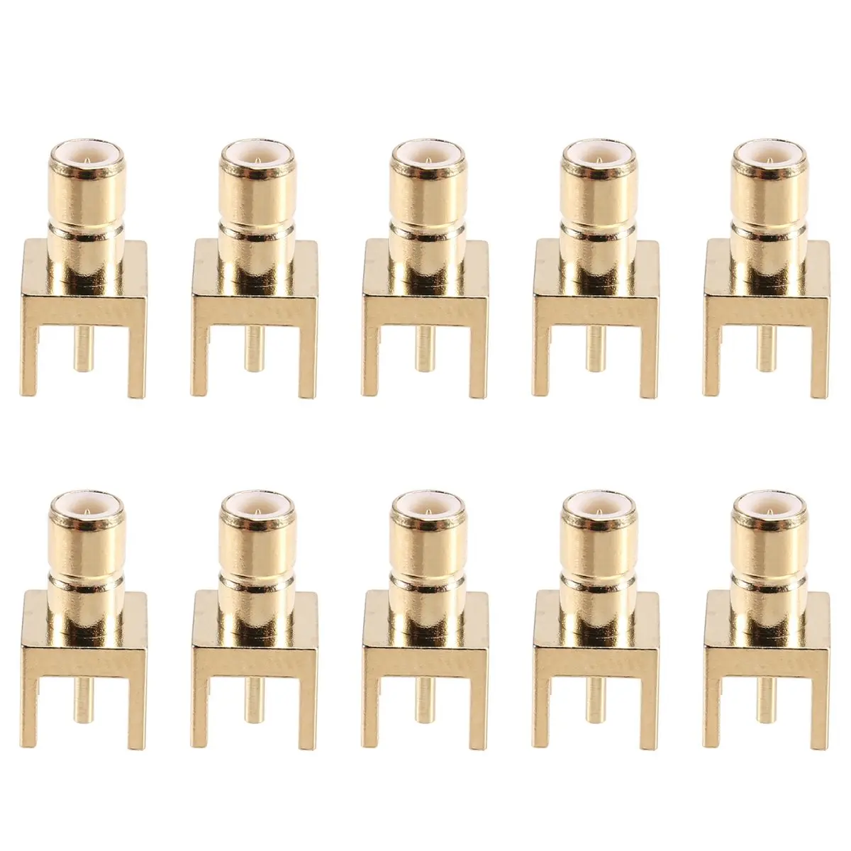 A79G 10Pcs SMB PCB Mount Connector SMB Male Coaxial Adapter