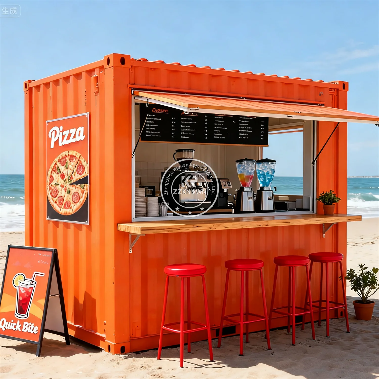 

Customized Mobile Container Restaurant Coffee Shop Snack Bar Customizable Modular Container Kitchen Food Kiosk For Sale
