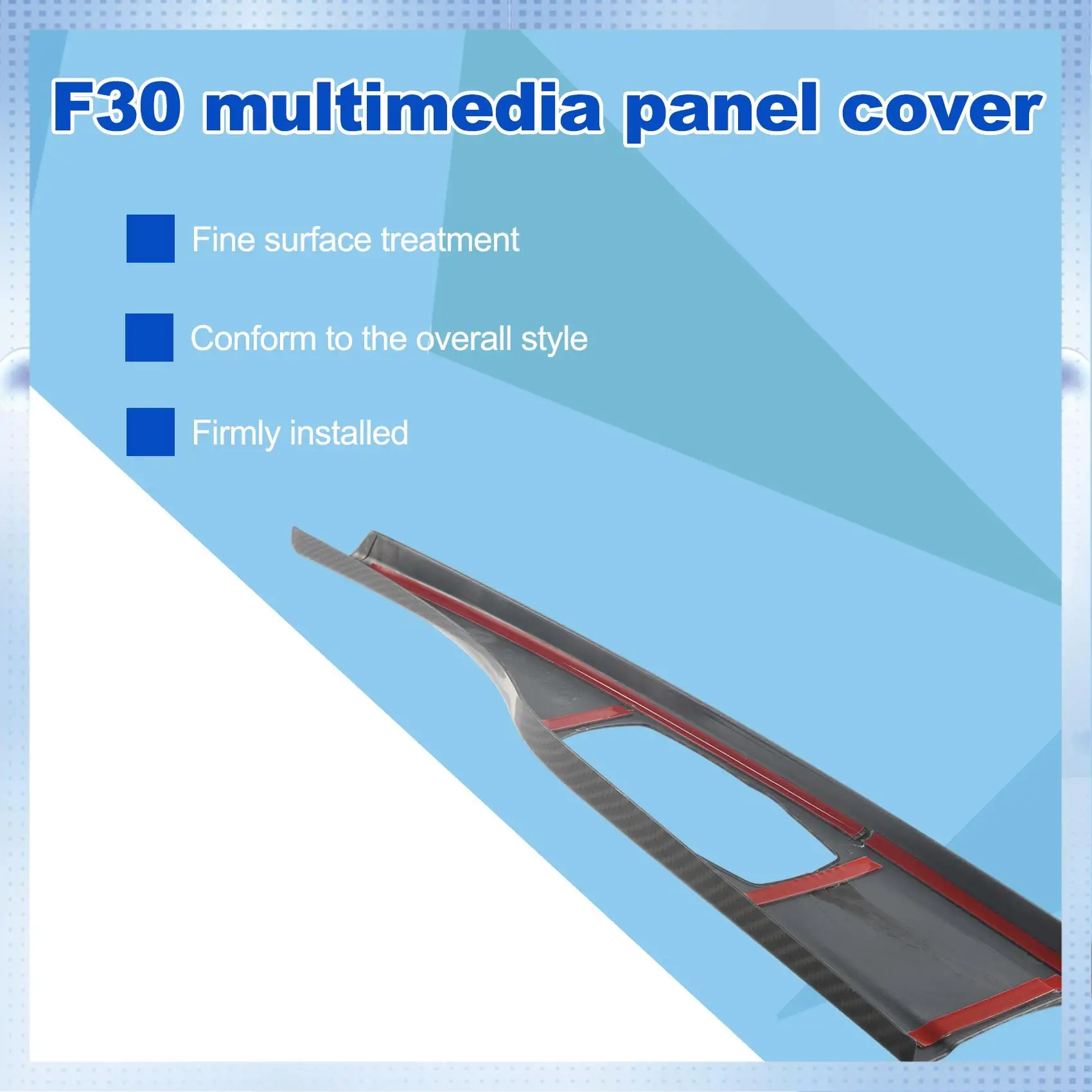 

B07A-Car Central Control Multimedia Panel Cover For BMW 3 Series F30 F35 2013-2019 RHD