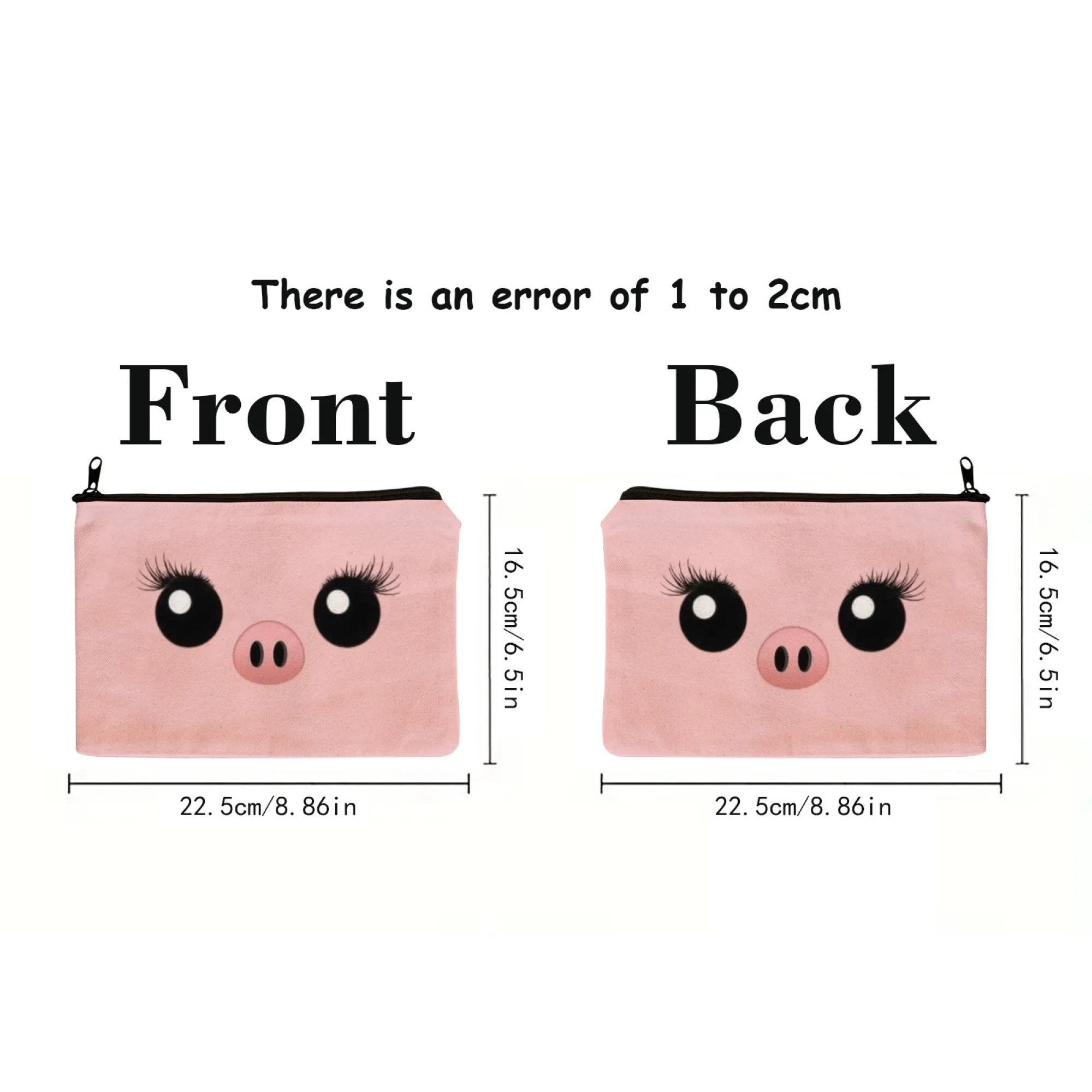 Bolsa de cosméticos de la suerte para niña dulce con cerdito encantador, duradera para organizador de almacenamiento de maquillaje, regalos ideales de cumpleaños o celebración