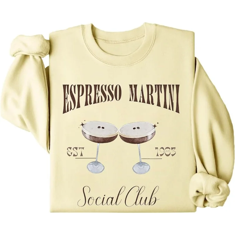 Espresso Martini Sweatshirt, Espresso Martini Shirt, Retro Cocktail and Social Club Sweatshirt