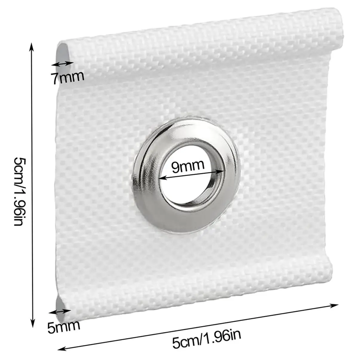 Awning Rail Piping Eyelets for 5-8mm Rails, Heavy-Duty Piping Strips with Metal Grommets for RVs, Tents, Camping