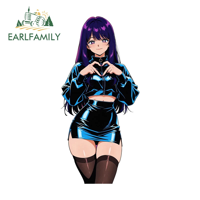 

EARLFAMILY Hoshino Ai Car Stickers Creative Windshield Bumper Decal Occlusion Scratch Vinyl Auto Car Exterior Accessories