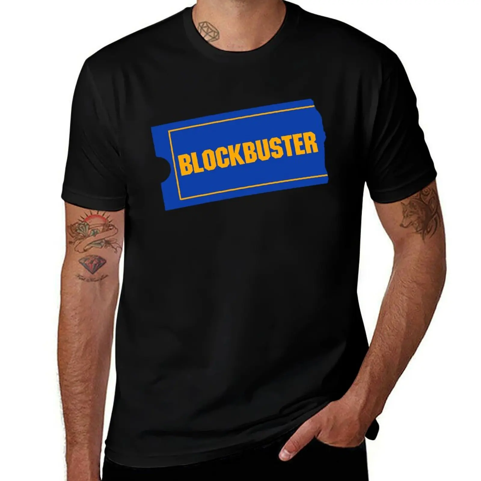 Blockbuster retro logo T-Shirt Creative Graphic Tee Shirt T-Shirt