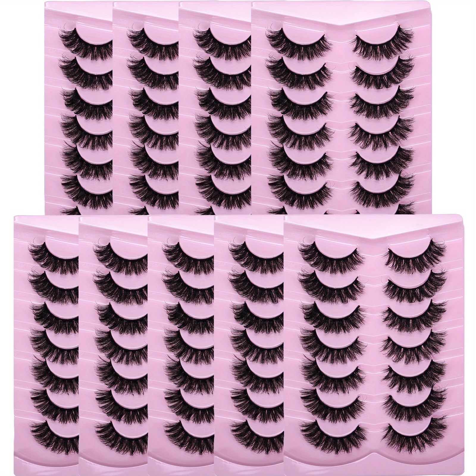 

63 пары/9 упаковок накладные ресницы естественный вид накладные ресницы кошачий глаз пушистые полоски накладные ресницы