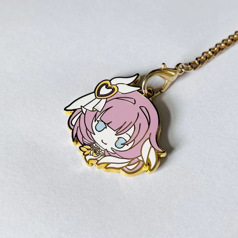 لعبة Honkai Impact 3 Elysia Peripheral AirPods حافظة سماعة الرأس مع شارة رائعة حقيبة تخزين سماعة الأذن هدية