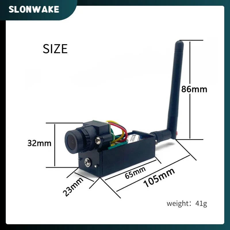 Transmetteur VTX réglable 5.8G 48CH, 100/200/400/1000mW et caméra FPV CMOS 1000TVL avec plus grand dissipateur de chaleur pour avion RC bateau RC