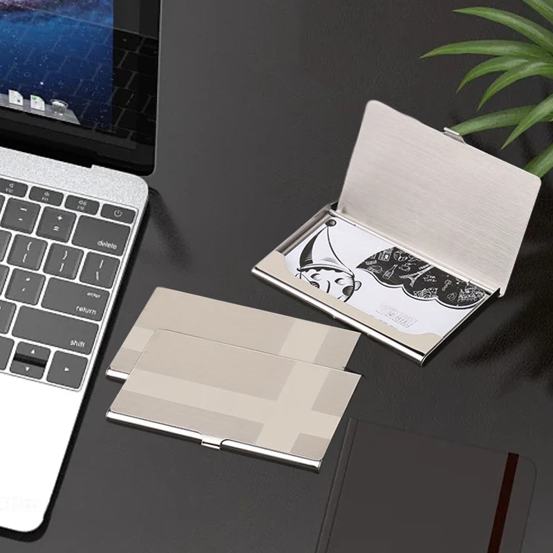Business Card Case ID Case Credit Card Box Name Card Holder Business Card Holder Classic Business Stainless Steel Slim Pocket