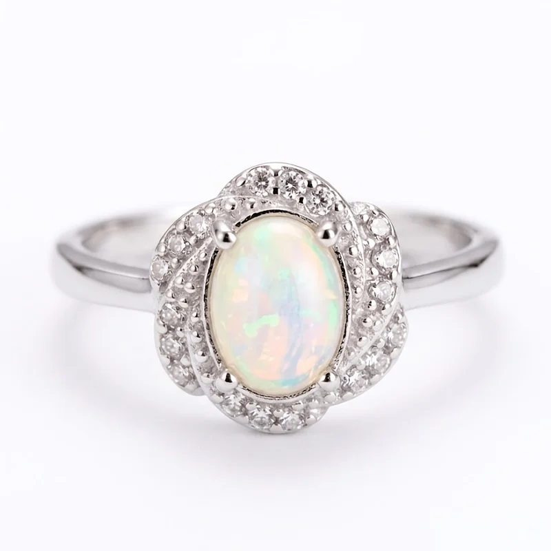 1pce 57mm Natural Opal, S925 Sterling Silver Ring | Play-of-Color | Quirky | Black Friday, Thanksgiving, Halloween gifts 066