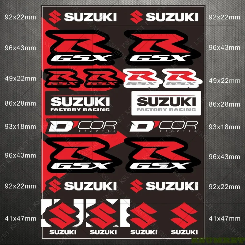 لسوزوكي دراجة نارية ملصق مائي Heletm شعار ملصق مضاد للماء #4