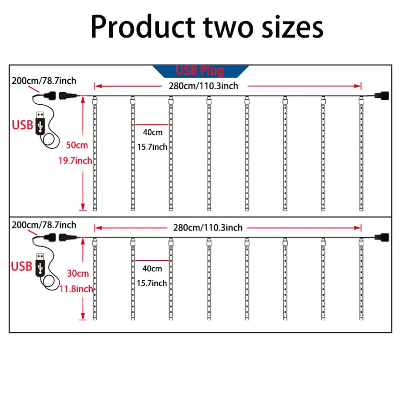 عطلة حديقة شارع الجنية سلسلة ضوء USB في الهواء الطلق LED أضواء دش النيزك لزينة عيد الميلاد #5