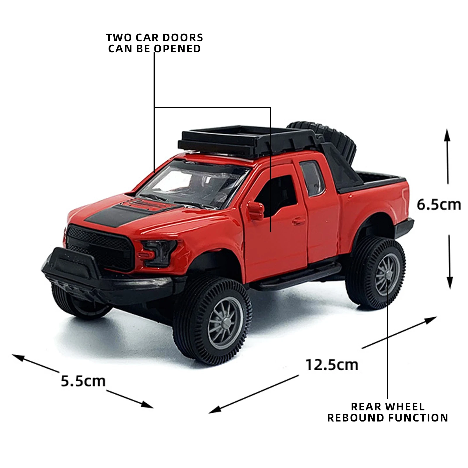 1:36 Scale F-150 Alloy Car Model - Spring-Back Action Toy for Kids - Authentic Replica Fun