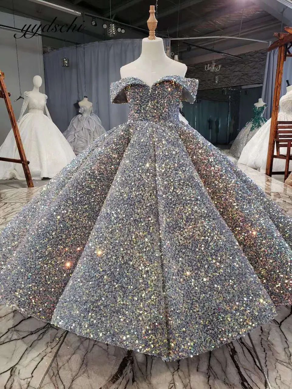 Robe de Bal à Paillettes et Perles Personnalisées pour ixd'Anniversaire, Princesse, Concours, Première Communion, Enfant, Mariage, Rotterdam, 2025