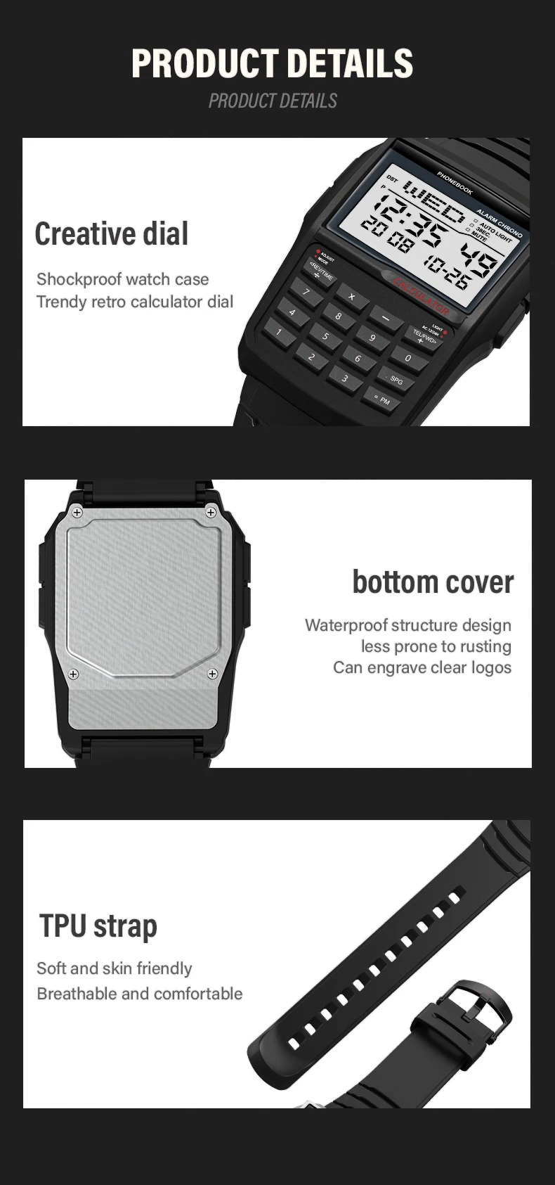 Men's Digital LED Calculator Watch thumbnail 11