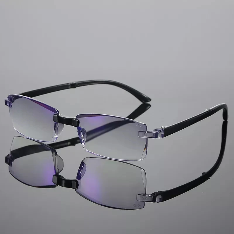 Gafas de lectura antiluz azul para hombre y mujer, lentes de presbicia, estilo de negocios, Retro, ultraligeras, 0 a 4,0