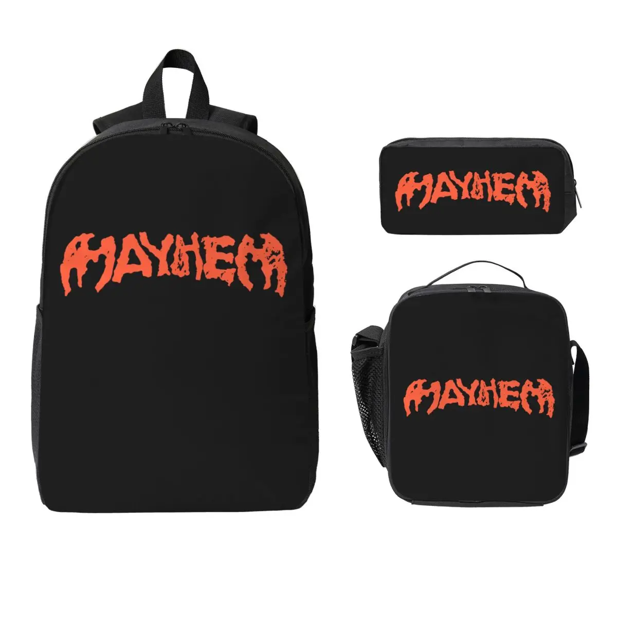 

3 шт., аксессуары для женщин Gaga Mayhem, набор рюкзаков для девочек и мальчиков, сумки для ручек, наборы сумок для книг с коробкой для завтрака для школьников, рюкзак
