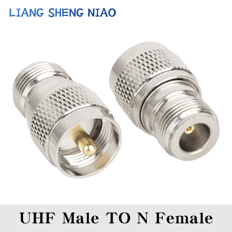 1 Uds UHF PL259 SO239 a N conector UHF macho Jack a N hembra conector coaxial RF adaptador recto SL16 N tipo Crossover sub