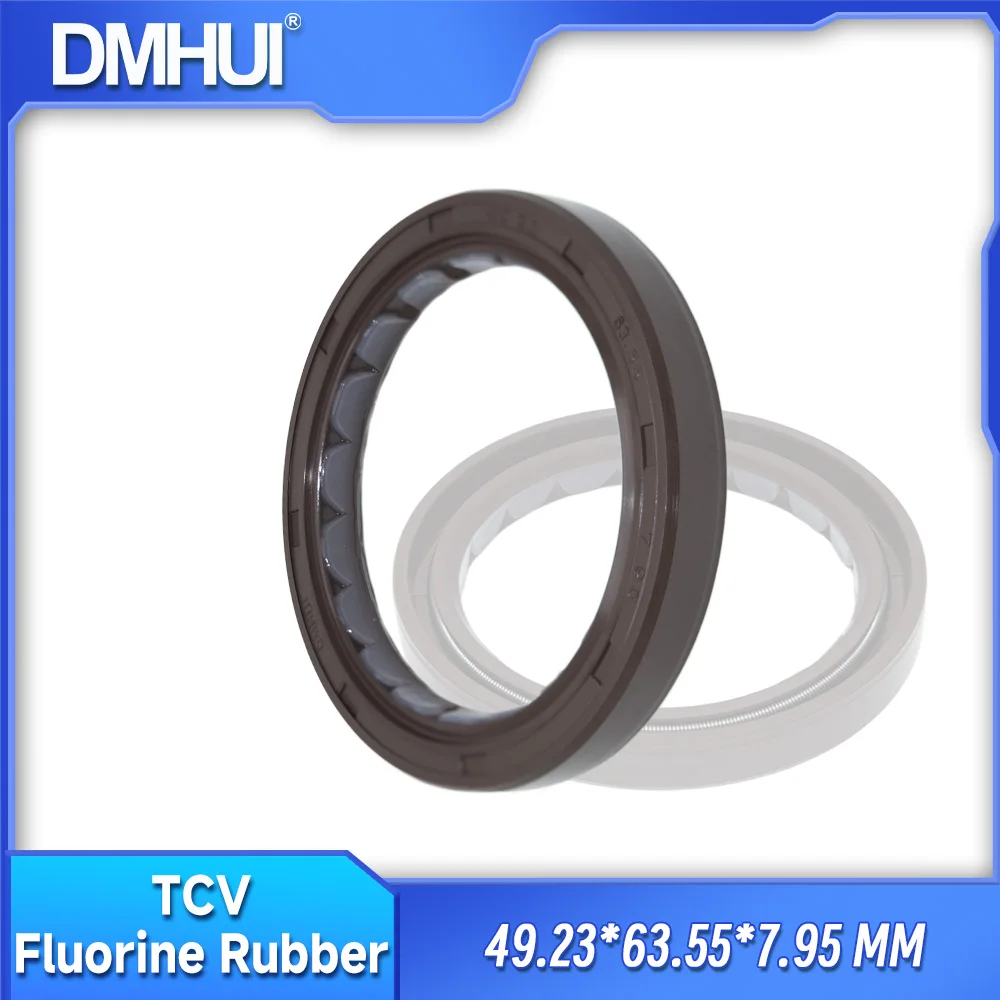 

DMHUI High Pressure Rotary Shaft Seal 49.23x63.55x7.95mm for Vickers/PVH131 Hydraulic Pump Oil Seal TCV Type FKM material