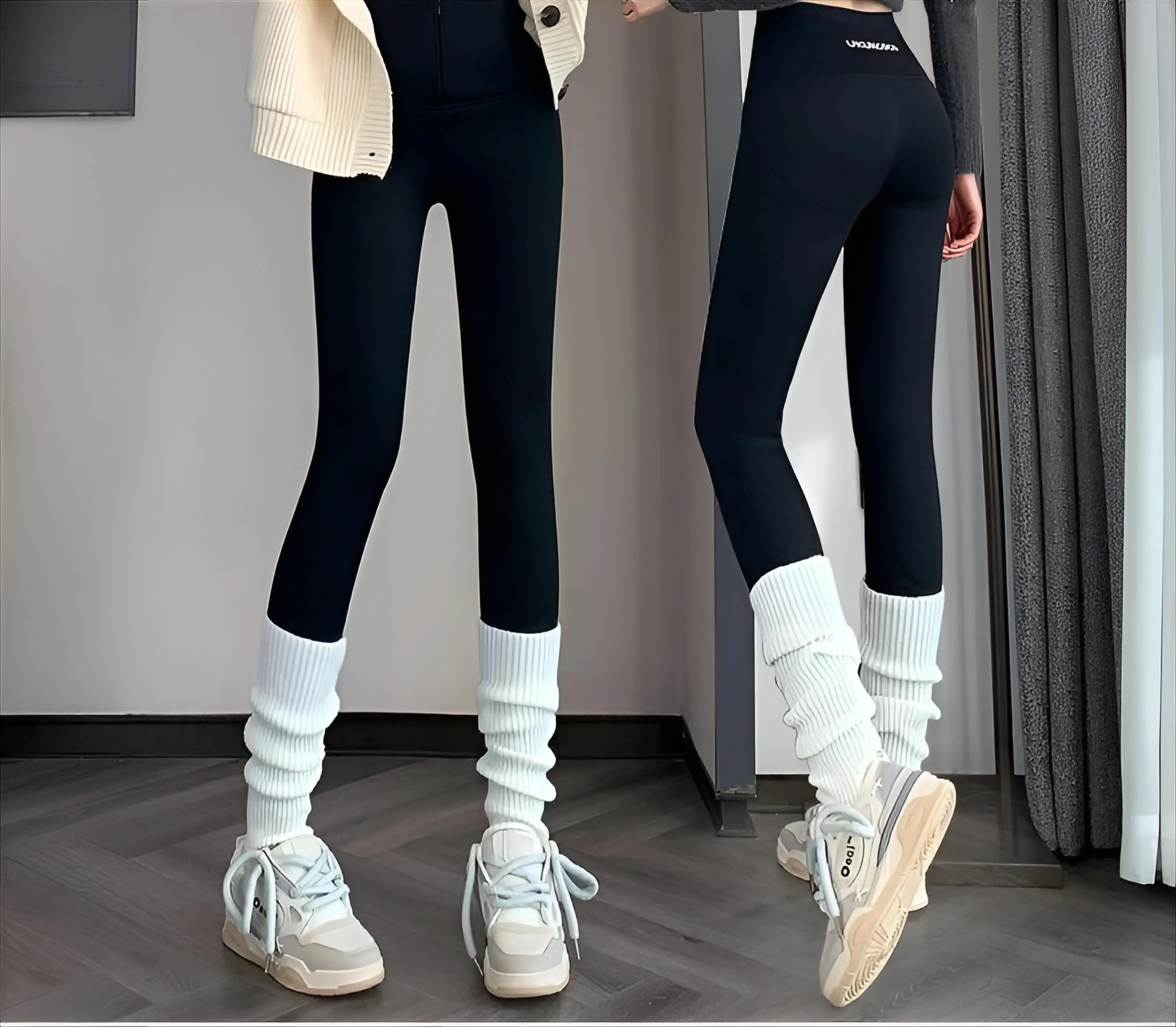 Yoga Pants Girls Wide Leg Women Training Comfort Work Warmth Elasticity Thin White Striped Compression Activewear Bootleg Street