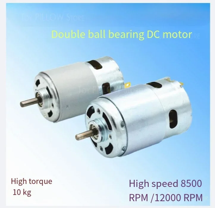 Motor high torque and high power double ball bearing 997 motor 12-24V high and low speed 775 DC motor