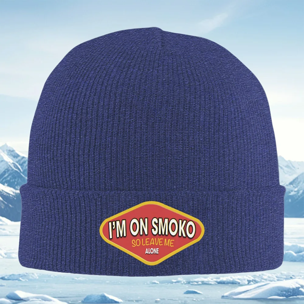 IK BEN OP SMOKO LEAVE ME ALONE Mannen Vrouwen Unisex Gebreide Muts Beanie Pullover Cap Winter Thermisch Warm Kerst Outdoor Fietsen Hikin
