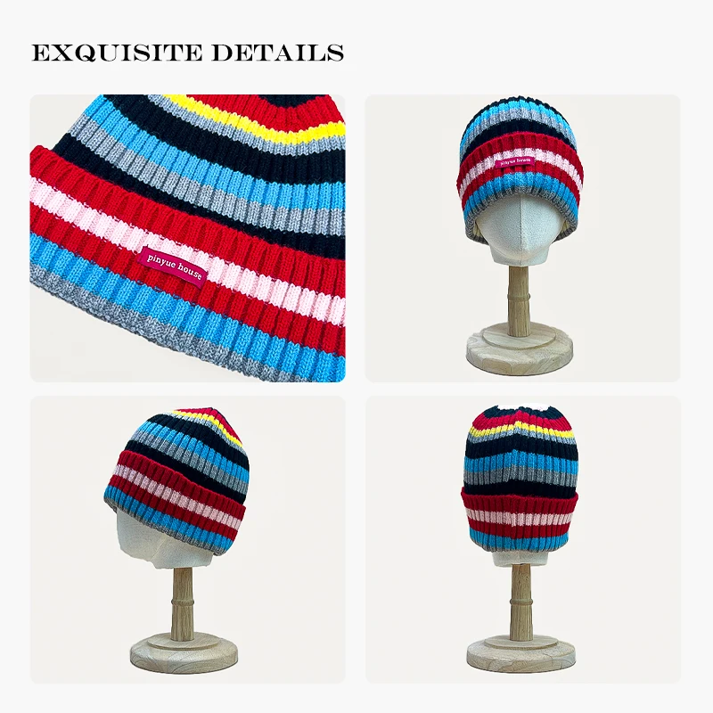 دافئ عادية موضة الكورية بيني السفر تنوعا المتخصصة جديد الرجال النساء الملونة المشارب التصحيح التطريز خطابات قبعات منسوجة #6