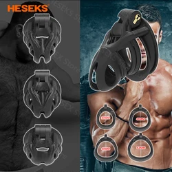 HESEKS New Python V7.0 EVO Cage Mamba Male Chastity Device Double-Arc Cuff Penis Ring 3D Cobra Cock Adult Sex Toys 18+