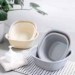 Square Washbasin Household Thickened Washbasin Fruit Basin Laundry Basin Plastic Basin Daily Necessities Bathroom Accessories