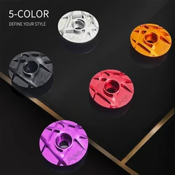 Bike Headset Top Cap with Bolts Bowl Cap Cover Screw Al Alloy Fork Headset Cap Cycling Accessories for MTB Road XC Bicycle Stem