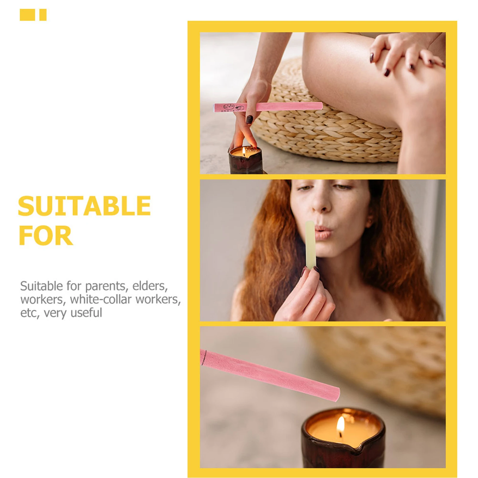 10pcs Moxa Stick Mild Moxibustion Roll Bar Belly Navel Moxibustion Sticks Therapy Moxa Stick Massager Health Care Relieve Pain
