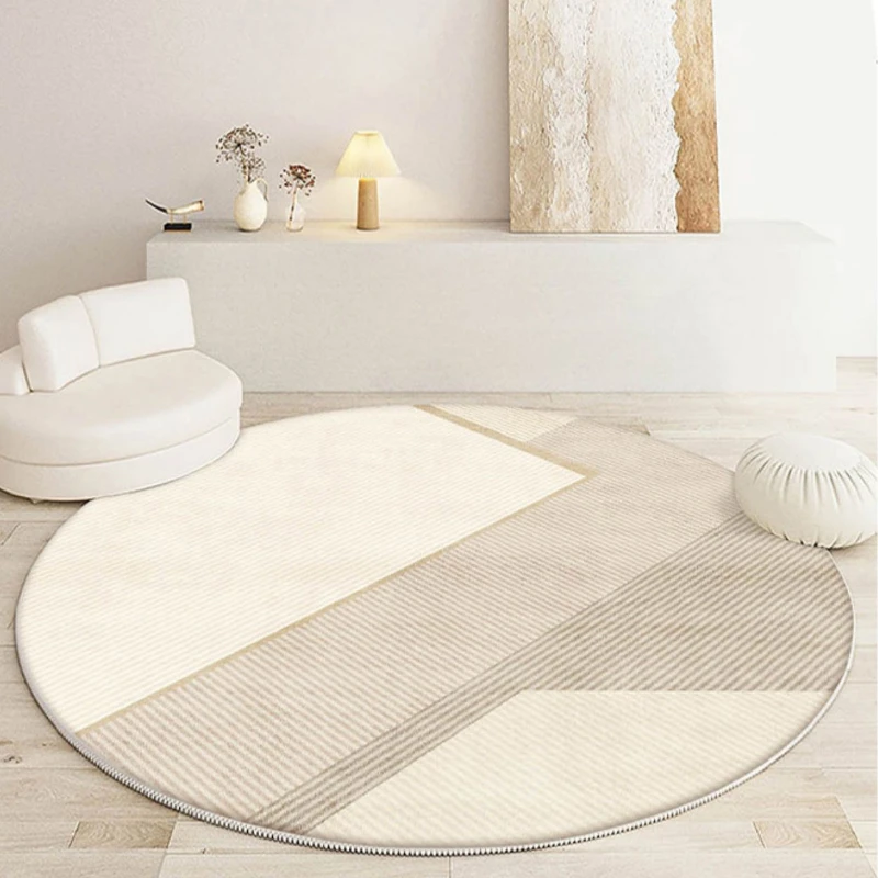 Minimalist Bedroom Decor Round Carpet Large Area Thick Lounge Rug Wabi-sabi Style Carpets for Living Room Fluffy Soft Plush Mat