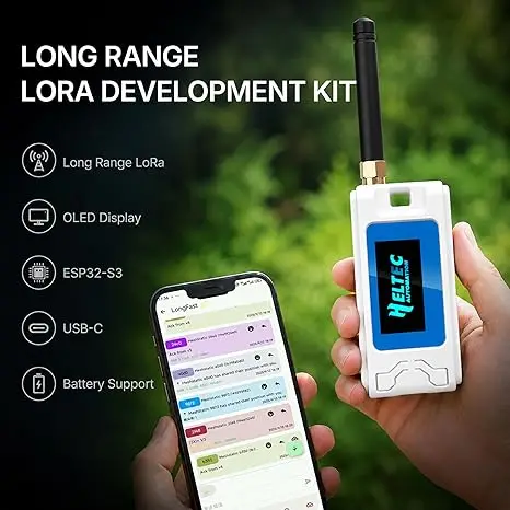 Heltec V3 Meshtastic WiFi LoRa 32 Zestaw Obudowy ESP32 SX1262 Węzeł LoRa 0,96-calowy Niebieski Wyświetlacz OLED Płytka Rozwojowa dla Arduino LoRaWAN IoT — zdjęcie produktu 3