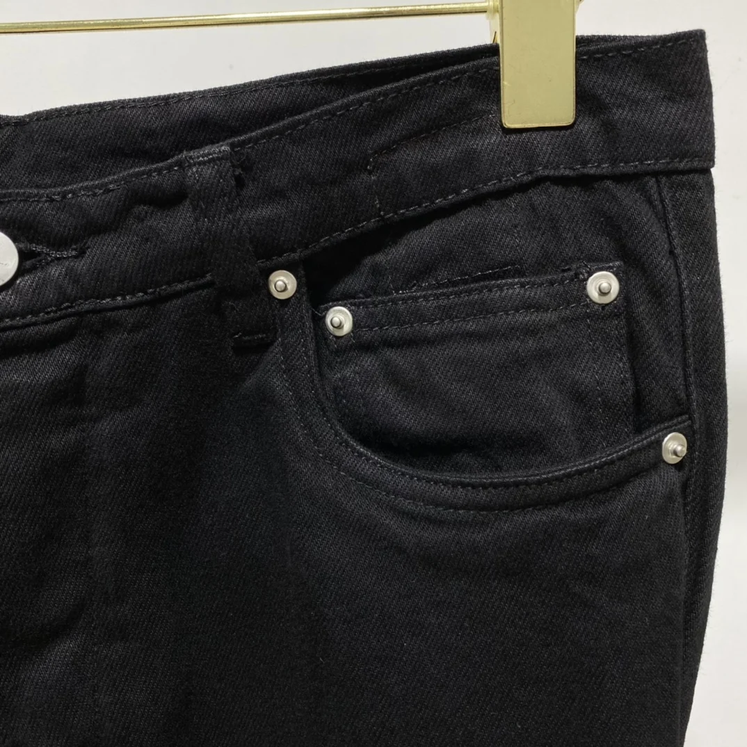 Owen Seak, pantalones vaqueros de mezclilla para hombre, ropa gótica de algodón para hombre, pantalones vaqueros negros lisos rectos de otoño recubiertos