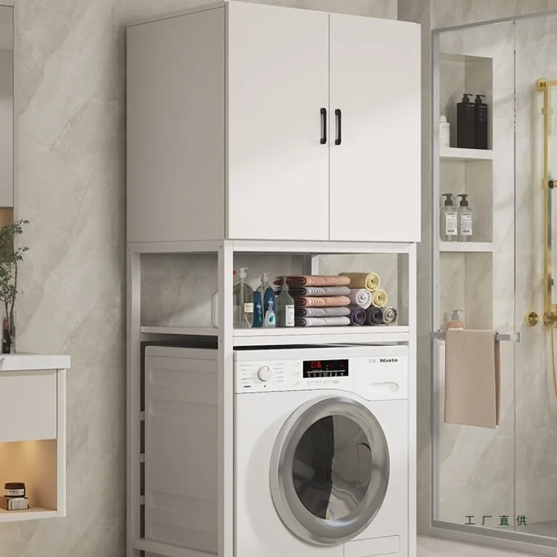 

Bathroom storage rack with cabinet roller toilet multi-layer storage rack