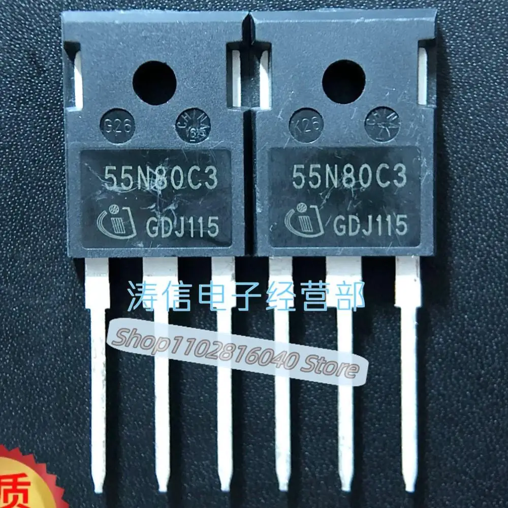 10PCS/Lot SPW55N80C3 55N80C3 MOS TO-247 55A 800VBest Quality Imported Original