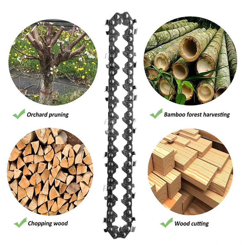 4'' Steel Chainsaw Chain Chainsaw Parts Logging Tools for Electric Pruning image 4