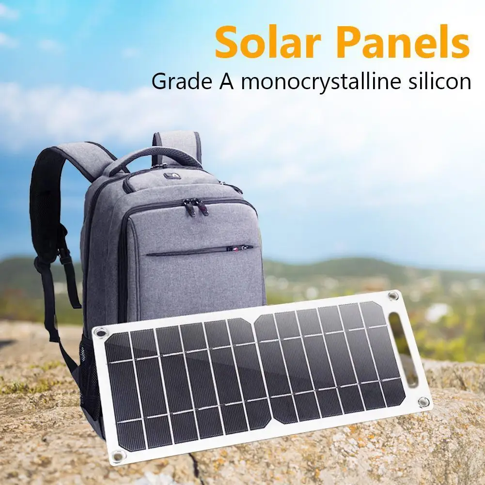 6W 5V USB Solar Panel Outdoor Camping Portable Cells Power Bank Battery Solar Charger for Mobile Phone Street Lamp