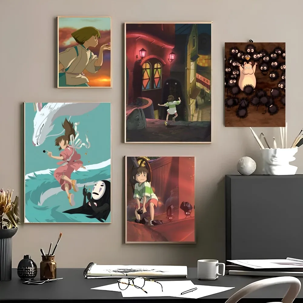 1pc Spirited Away Poster HD Posters Home Room Bar Cafe Decor Art Wall Painting Picture