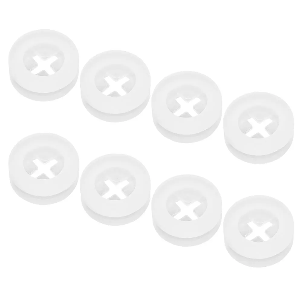 

8pcs Silicone Straw Plugs Reusable Jar Lid Hole Covers Leak Proof Bottle Accessories Straw Hole Grommets For Home Office