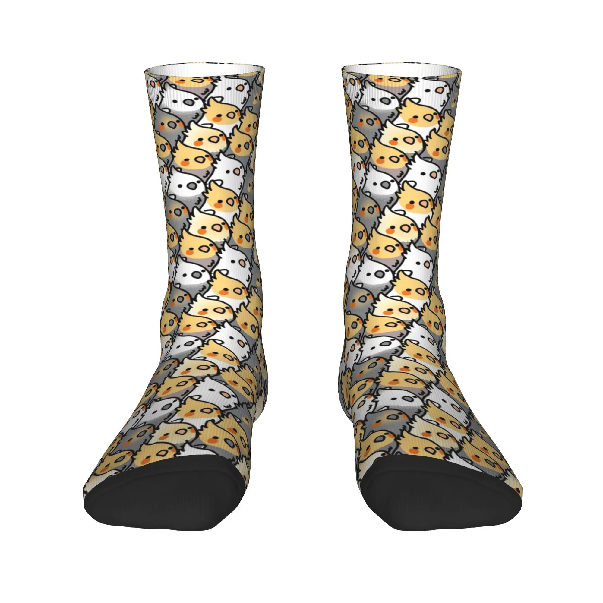 Kaus Kaki Pesta Cockatiel Gemuk Stoking Kualitas Tinggi Harajuku Aksesori Kaus Kaki Panjang Sepanjang Musim untuk Hadiah Uniseks