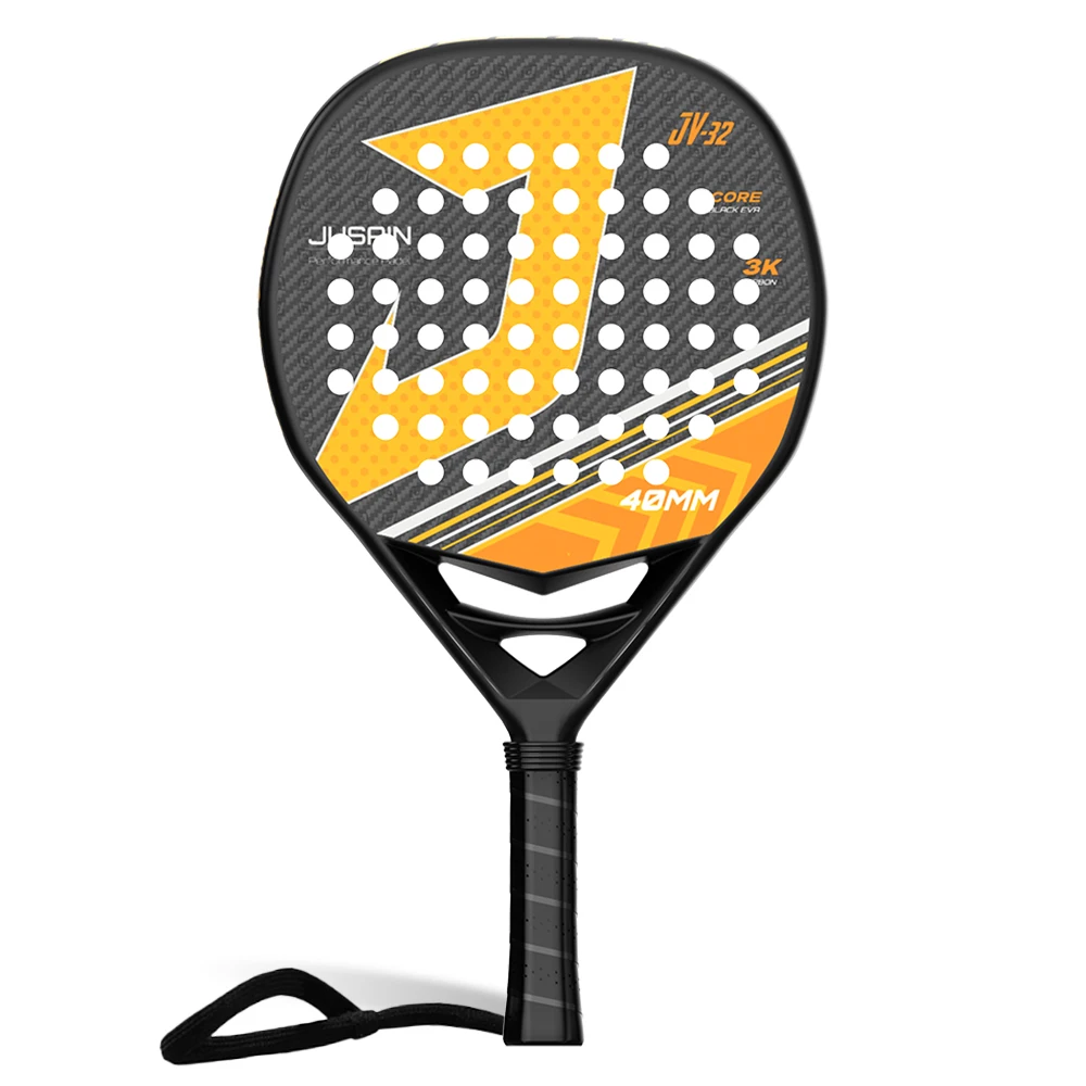 

Factory Customized 3K Carbon Fiber EVA Core Tennis Padel Racket Portable with Polyester Net
