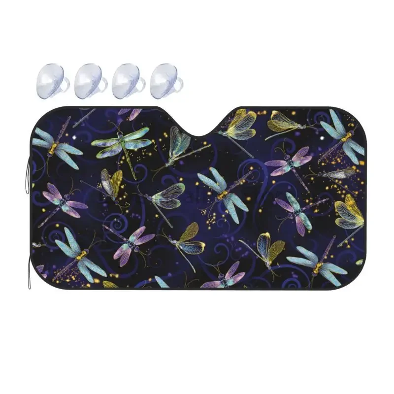 

Dragonfly Galaxy Car Sun Shade Foldable Sunshade Front Sun Visor Window Shade Cover Block Auto Interior Protector Blocks UV Rays