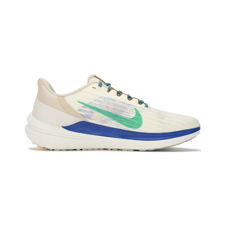 Original Nike Zoom Winflo 9 Blue Green White color Unisex Men and Women Running Casual Breathable Shoes DV8997-100