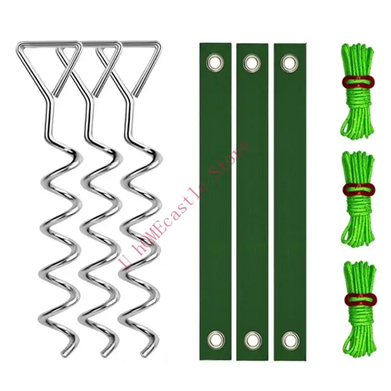 63HF Coiled Ground Stakes Heavy Duty for Quick Support of Garden Structures and Outdoor Equipment Secure
